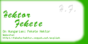 hektor fekete business card